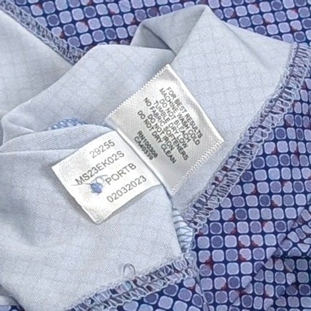Peter Millar Summer Comfort Sterling Performance Golf Polo Mens Large Blue - Picture 11 of 12